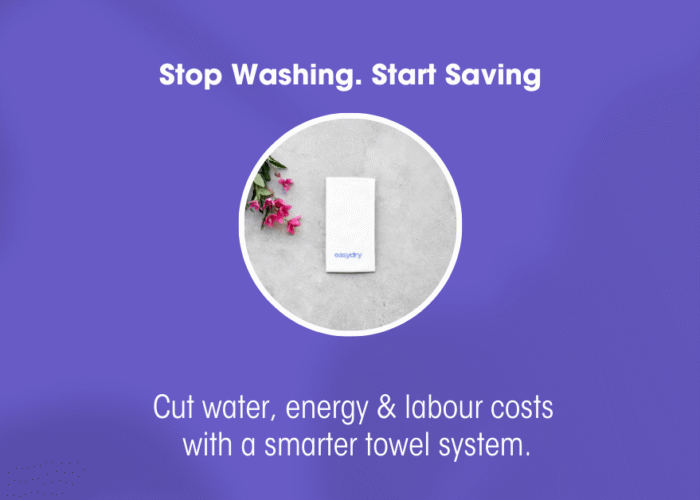 Reduce salon and spa laundry costs with Easydry compostable towel system