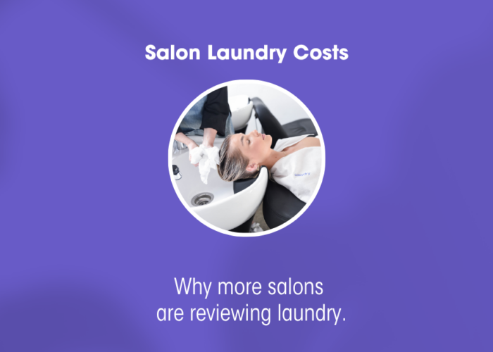 Easydry compostable towels being used in a professional hair salon backwash area