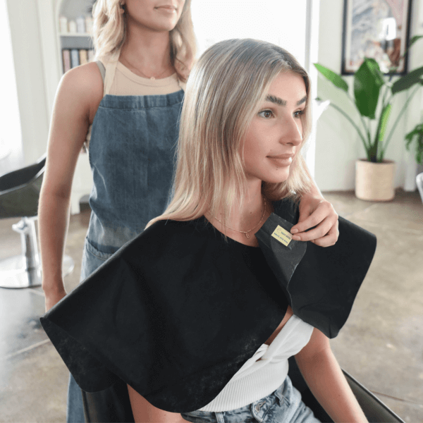 Easydry Cape Shoulder Black for a hair or barber salon
