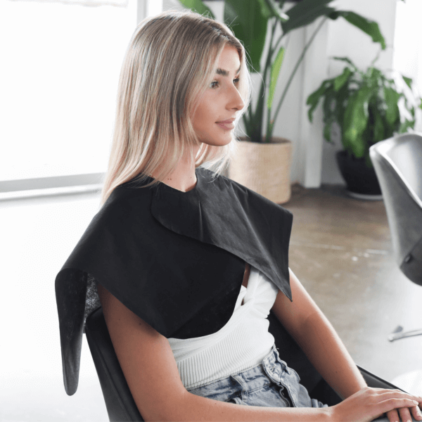Easydry Cape Shoulder Black for a hair or barber salon